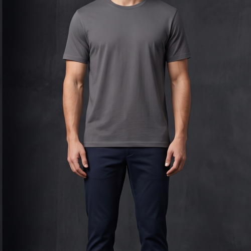 Round Neck Plain T Shirt