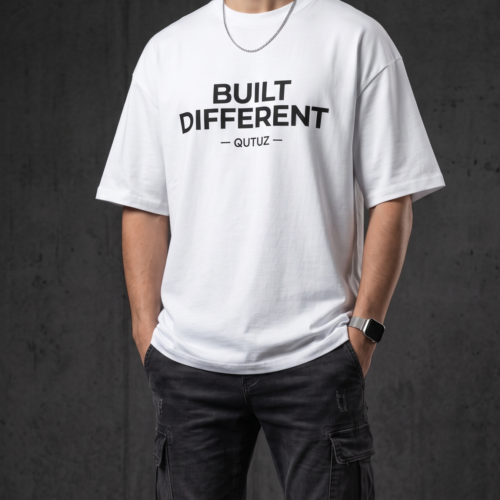 Drop Shoulder White T Shirt